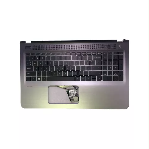 قاب C با کیبورد لپ‌تاپ HP Pavilion 15z-ab100 | C + Keyboard Original Stock A++ NumPad Silver Grey