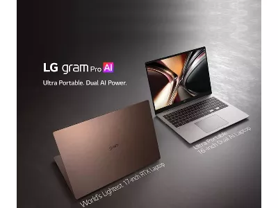 سبک‌ترین لپ‌تاپ ۱۷ اینچی RTX شرکت LG معرفی شد