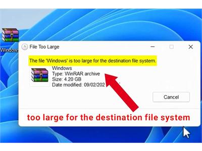 رفع ارور “too large for the destination file system” با تبدیل FAT32 به NTFS