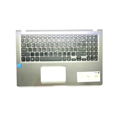 قاب C و کیبورد اورجینال رودستگاهی لپ تاپ ASUS R565MA نامپد دار بک لایت دار رنگ طوسی