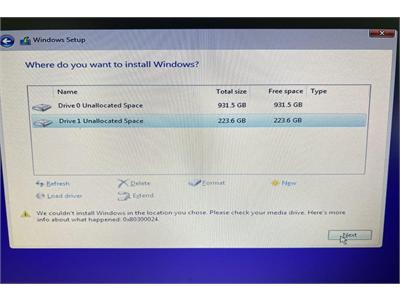 آموزش رفع خطای 0x80300024 هنگام نصب ویندوز در لپ‌تاپ و کامپیوتر